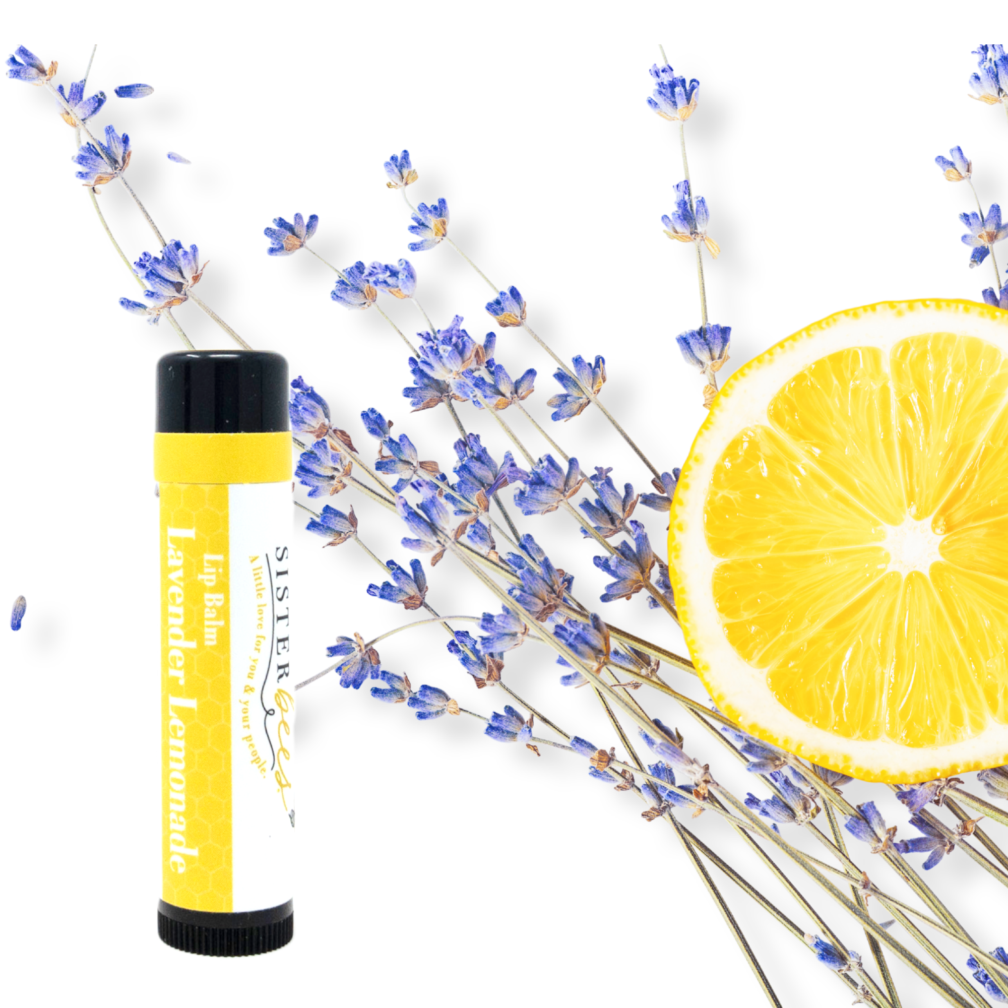 Lavender Lemonade All Natural Beeswax Lip Balm.