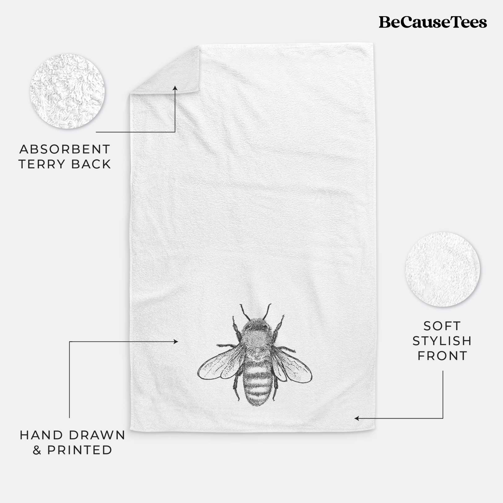 Queen Bee 100% Cotton Terry Dish Towel