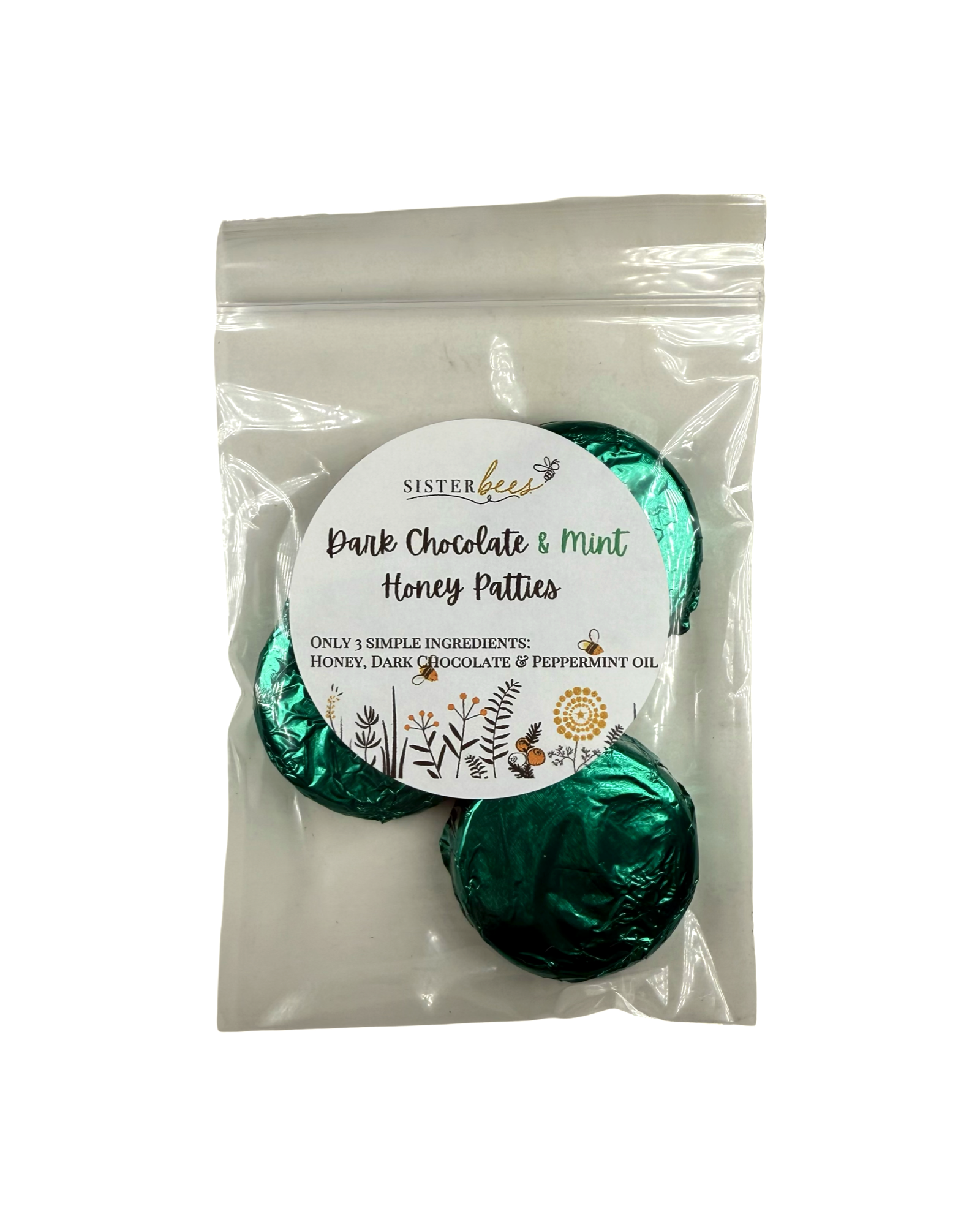 Dark Chocolate Mint Honey Patties - 3 Pack