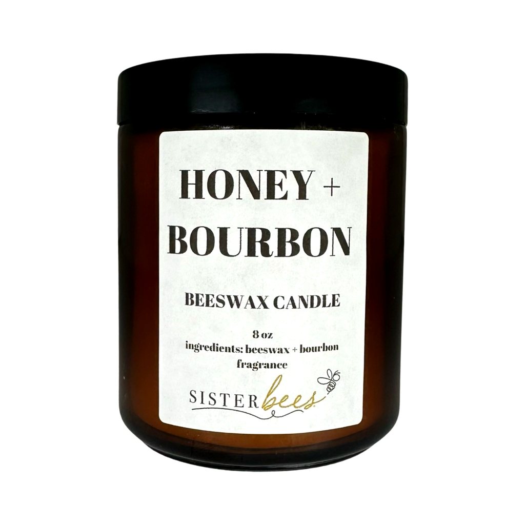 Beeswax Candle - Honey + Bourbon