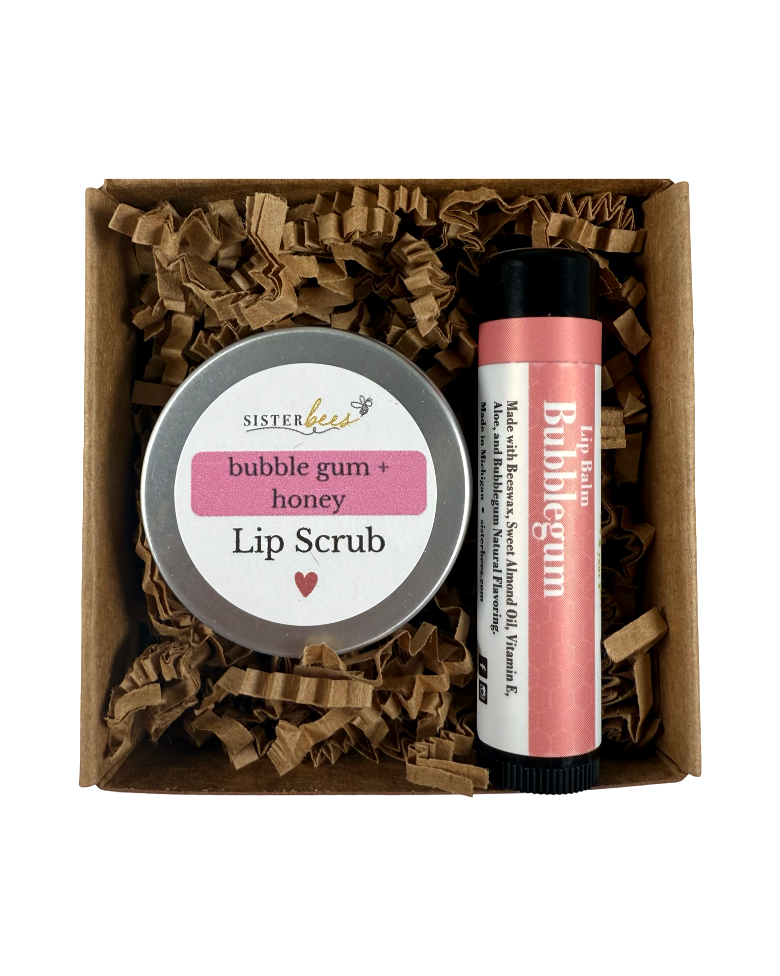 Bubble Gum Lip Balm & Lip Sugar Scrub