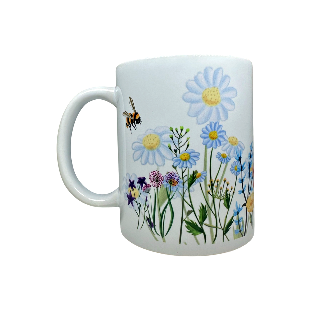 Flowers + Bees Ceramic Mug