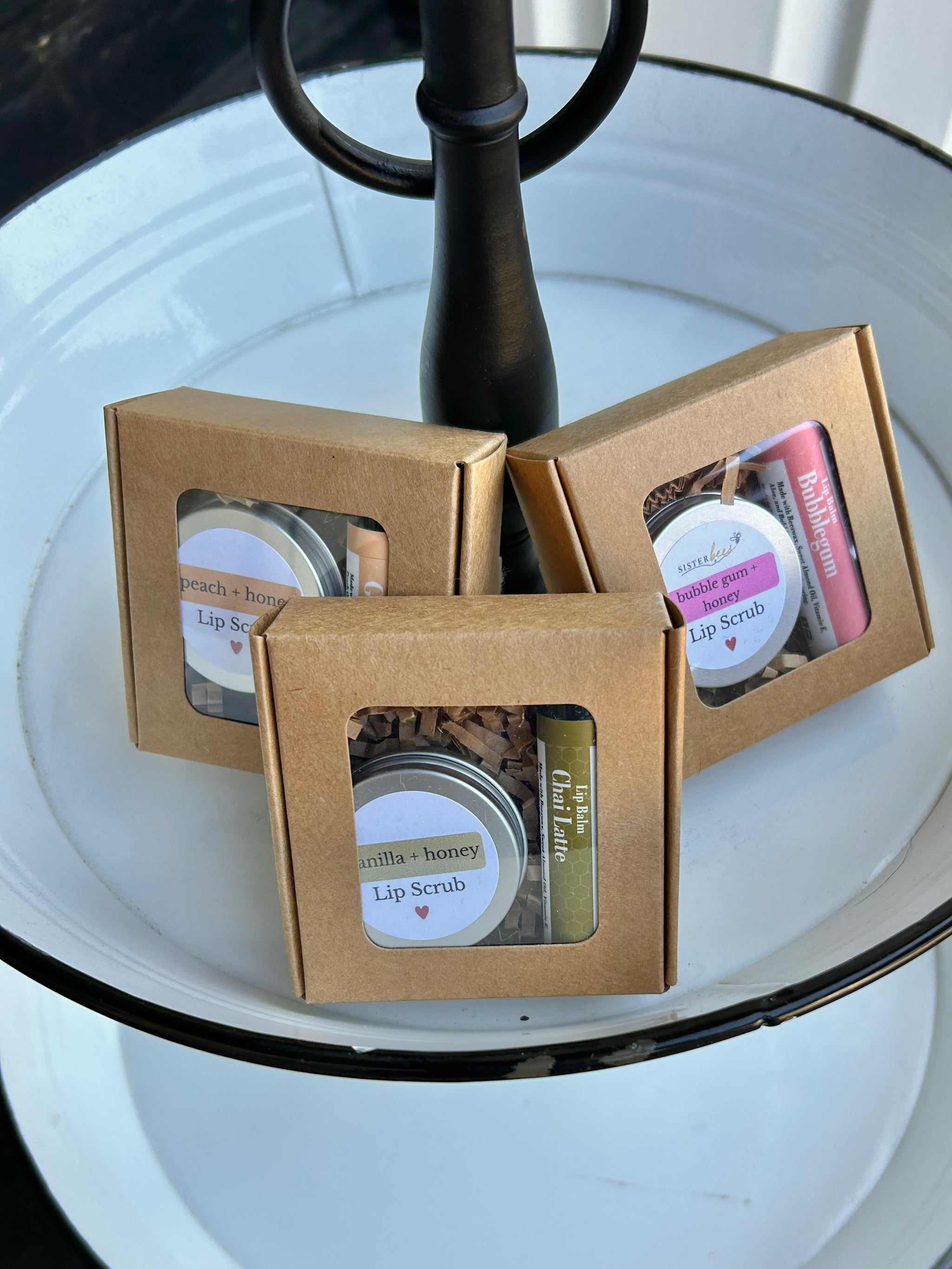 Ginger & Peach Lip Balm + Ginger Lip Scrub