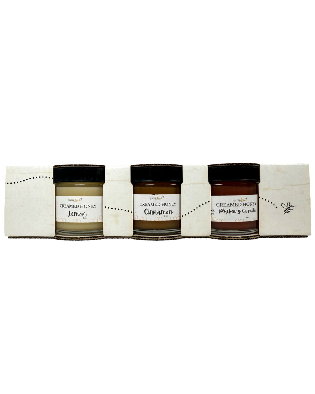 Creamed Honey Gift Set - (LEMON -CINNAMON - BLUEBERRY CRUMBLE)