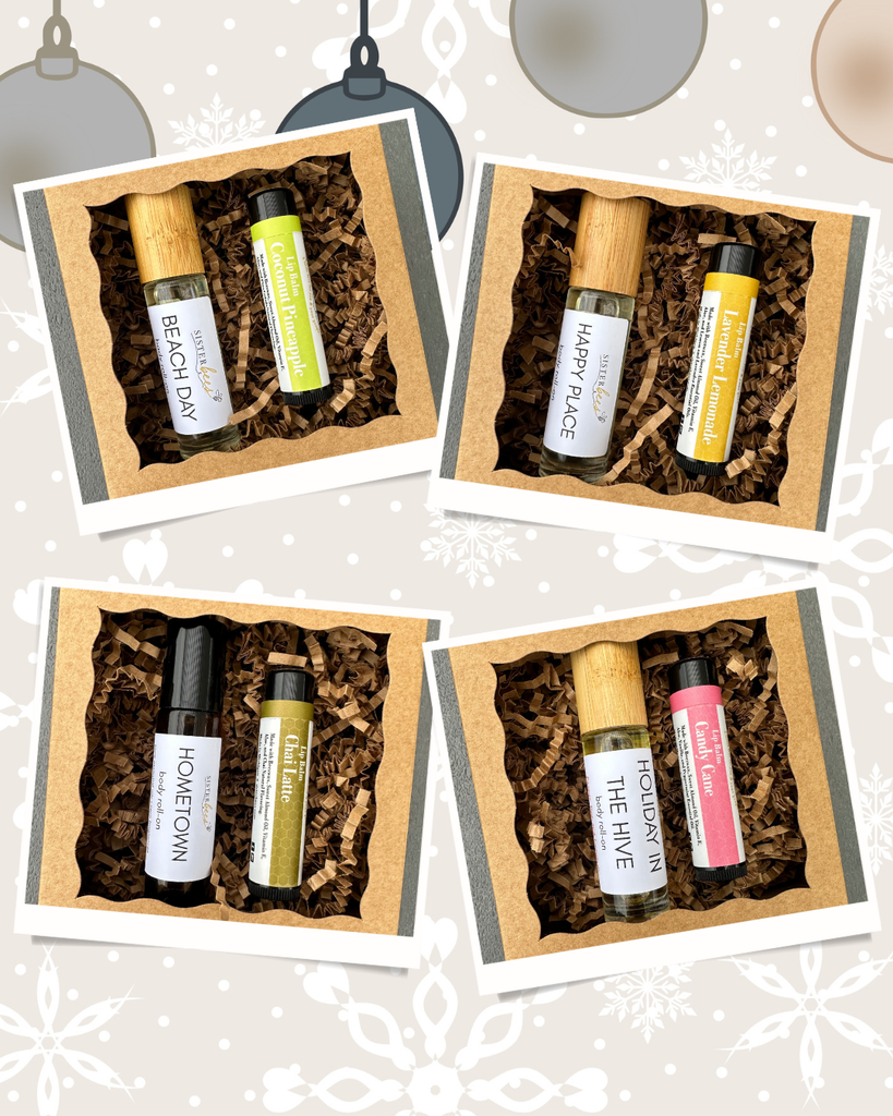 Body Roll-On Gift Set  - Beach Day + Coconut Pineapple Lip Balm