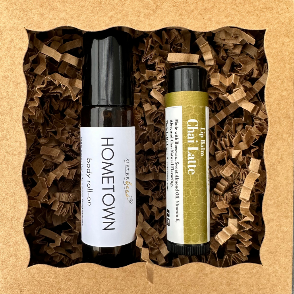 Body Roll-On Gift Set  - Hometown + Chai Lip Balm