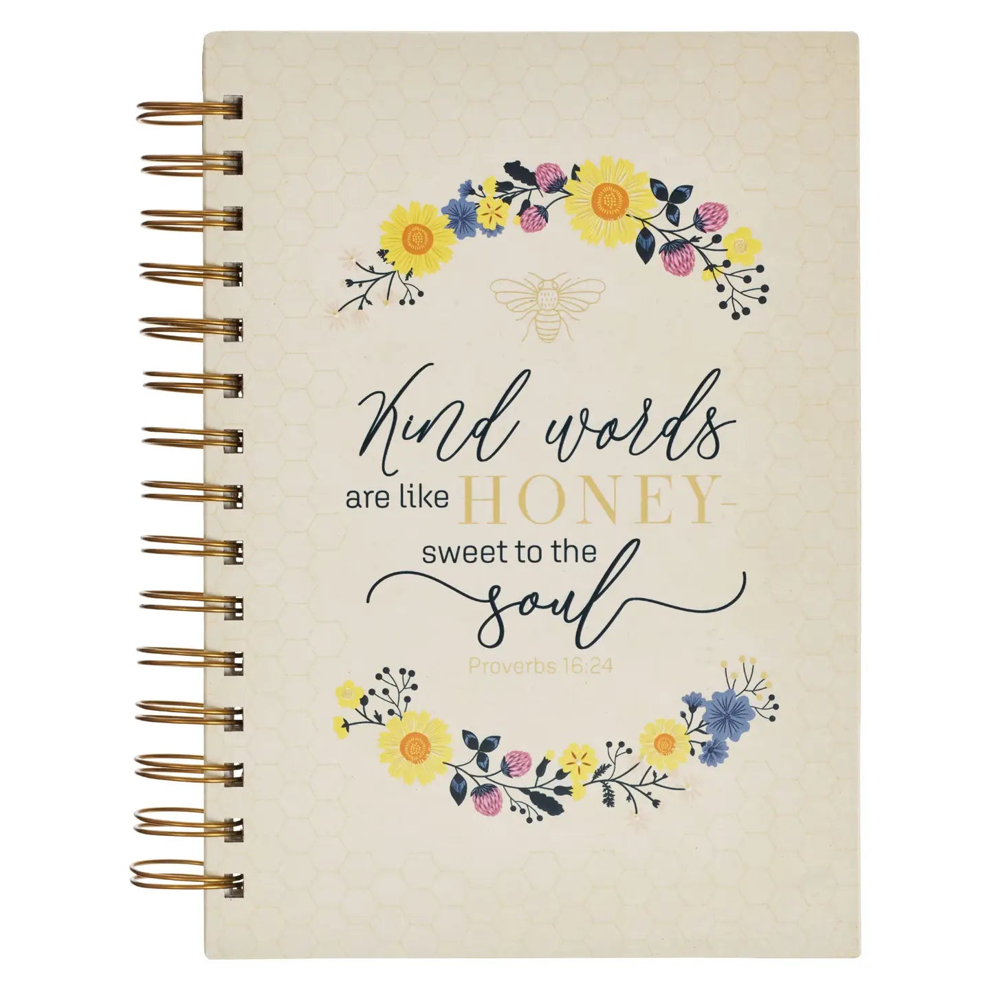 Journal Wirebound - Bees - Kind Words are like Honey Prov. 16:24