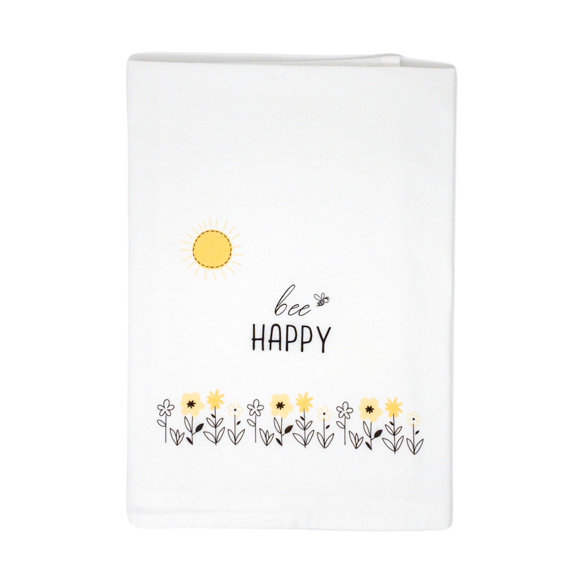 100% Cotton Tea Towel- Bee Happy