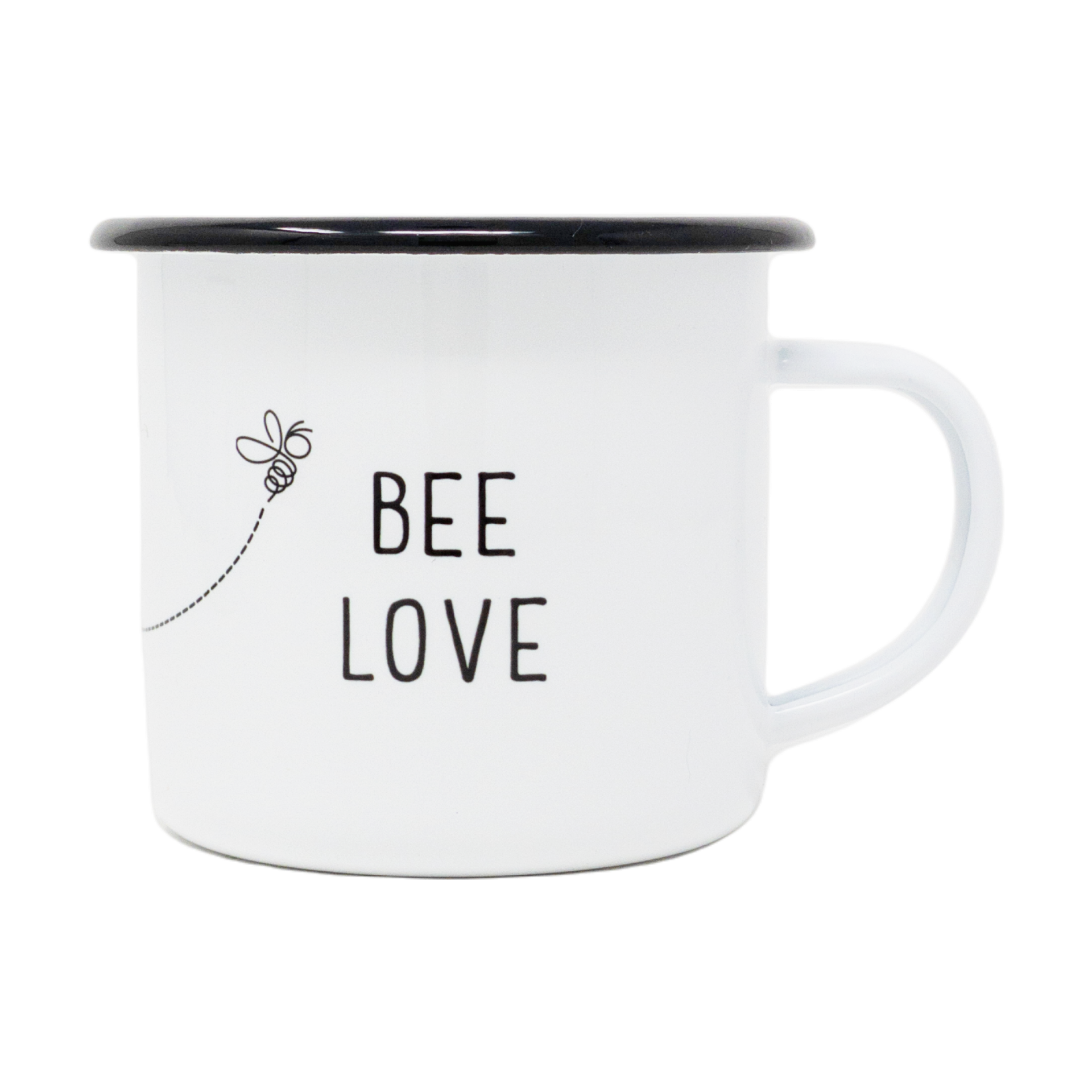 12oz Enamel Bee Love Mug.