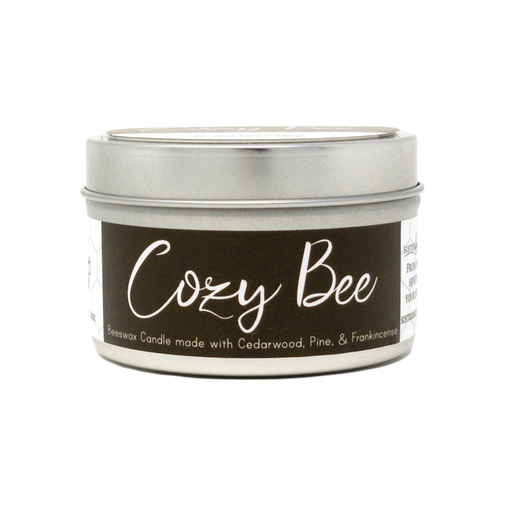 Beeswax Candle - Cozy Bee (with Cedarwood, Pine, & Frankincense)