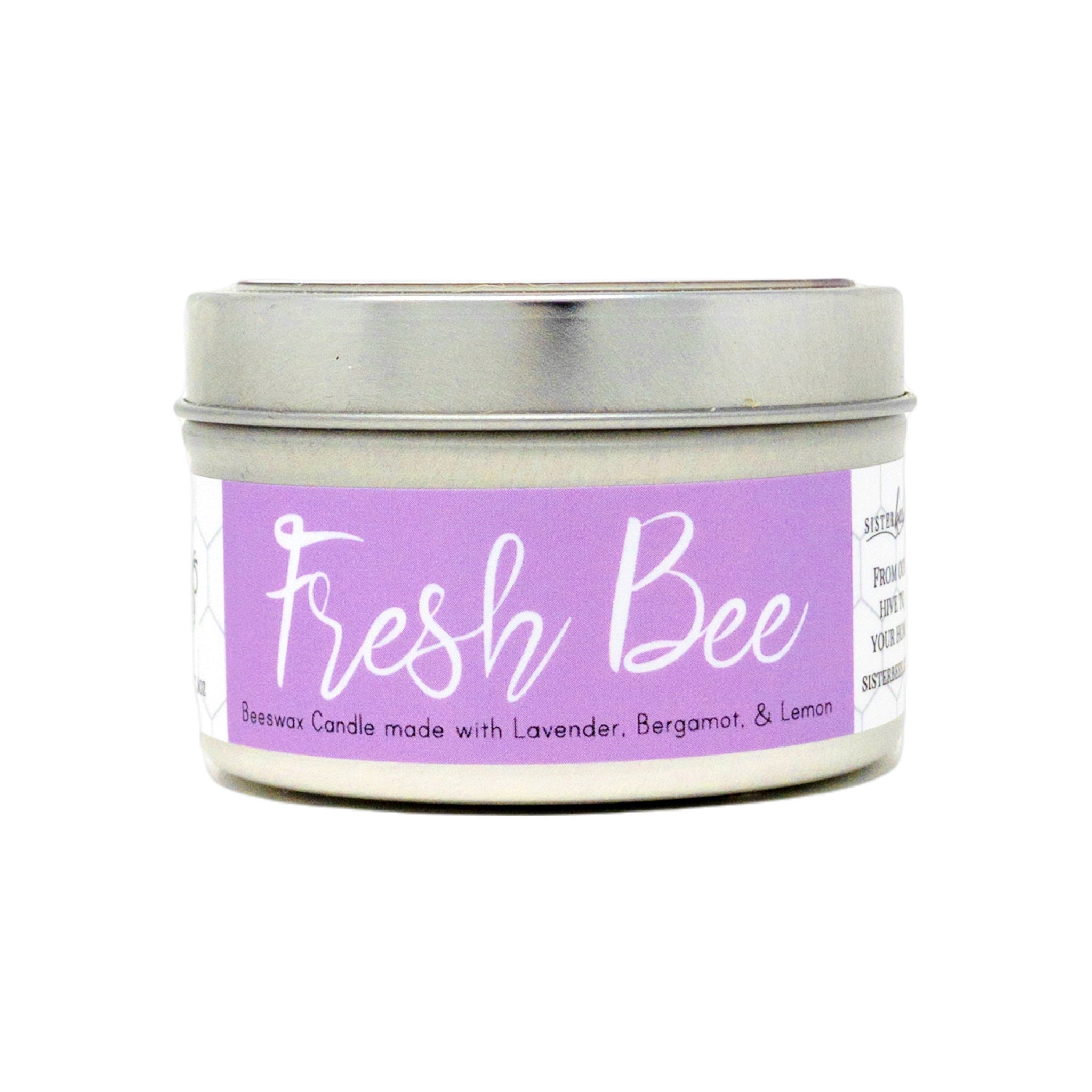 Beeswax Candle- Fresh Bee (with Lavender, Bergamot, & Lemon)