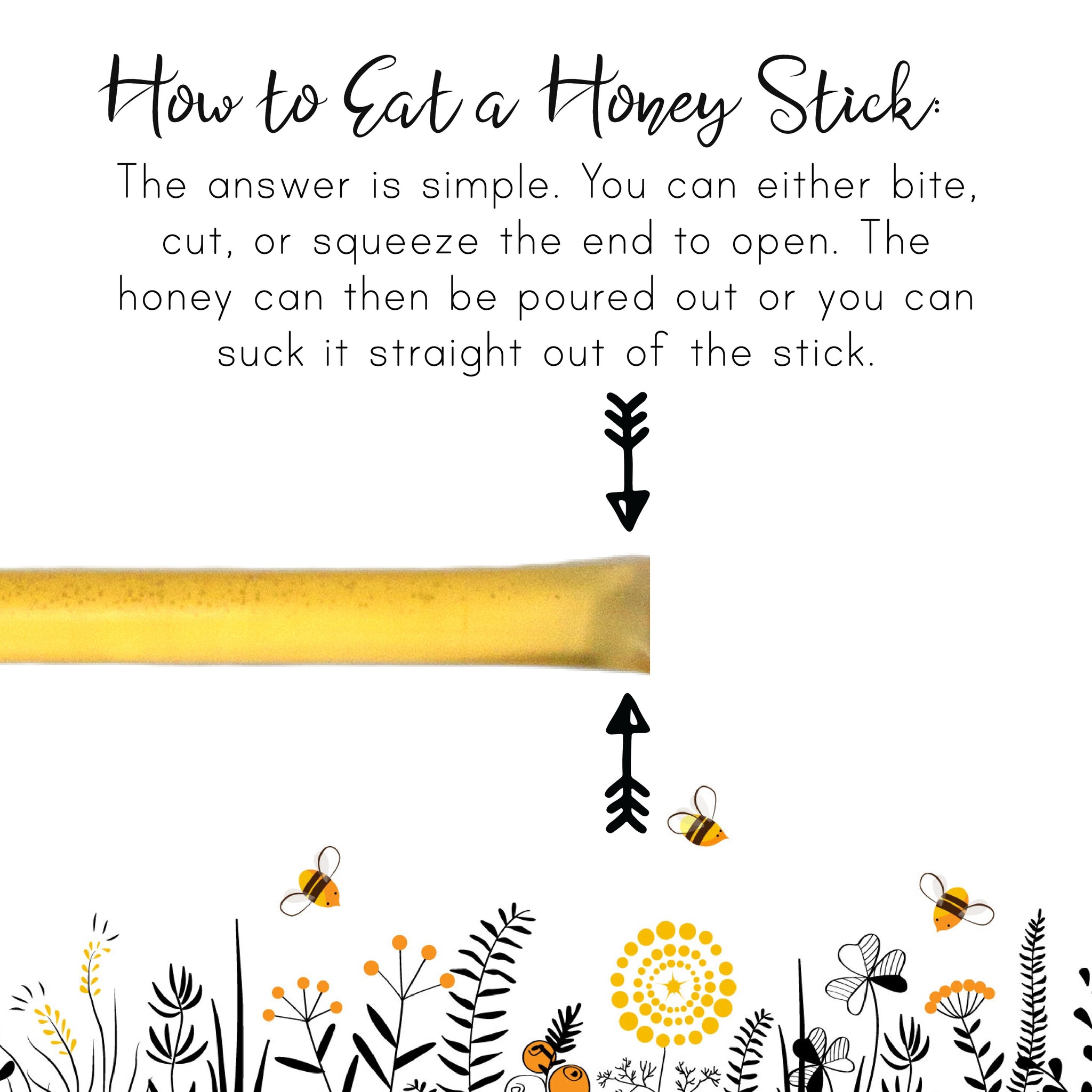 Pure Northern Michigan Honey Sticks.