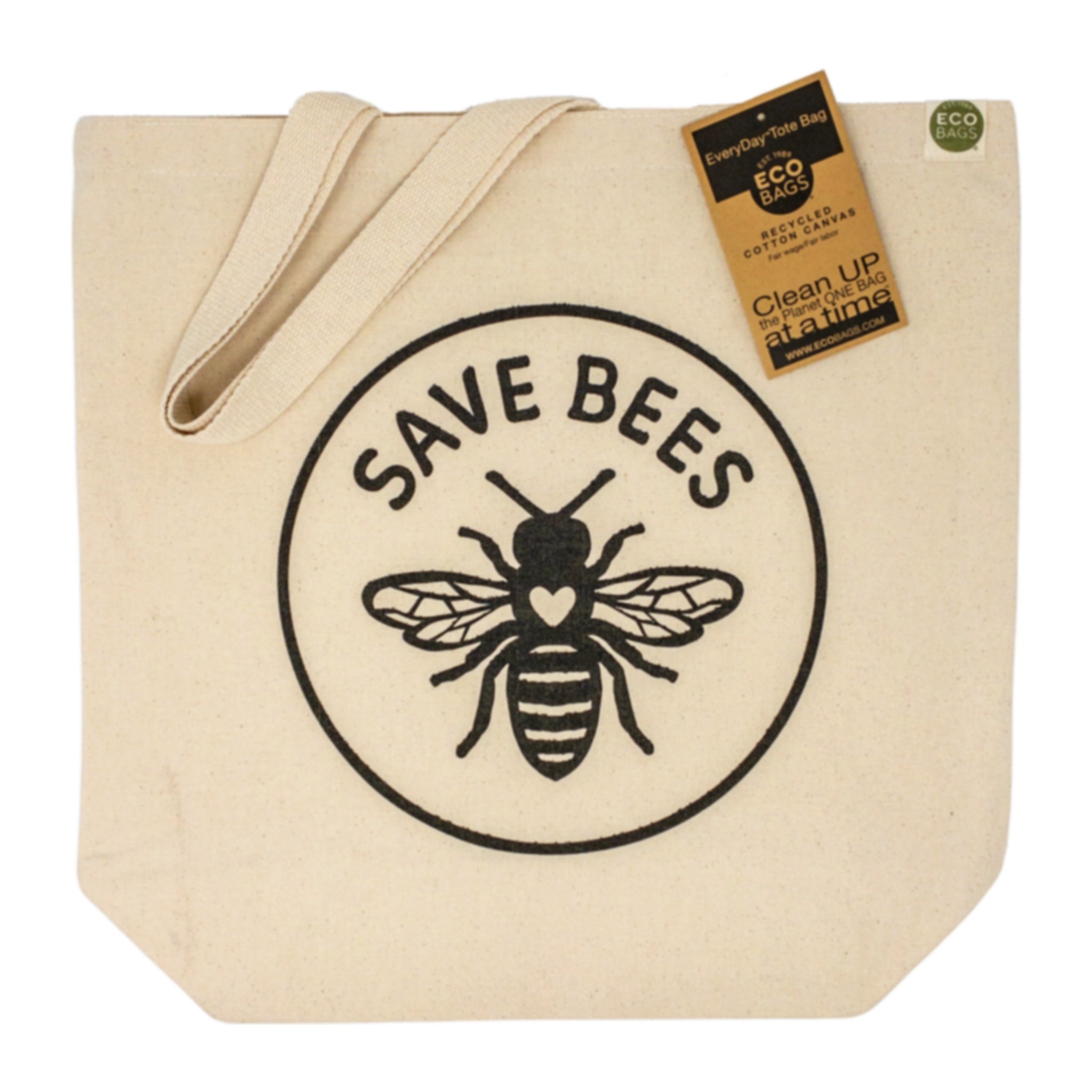 Save Bees Recycled Cotton Canvas Eco Bag.